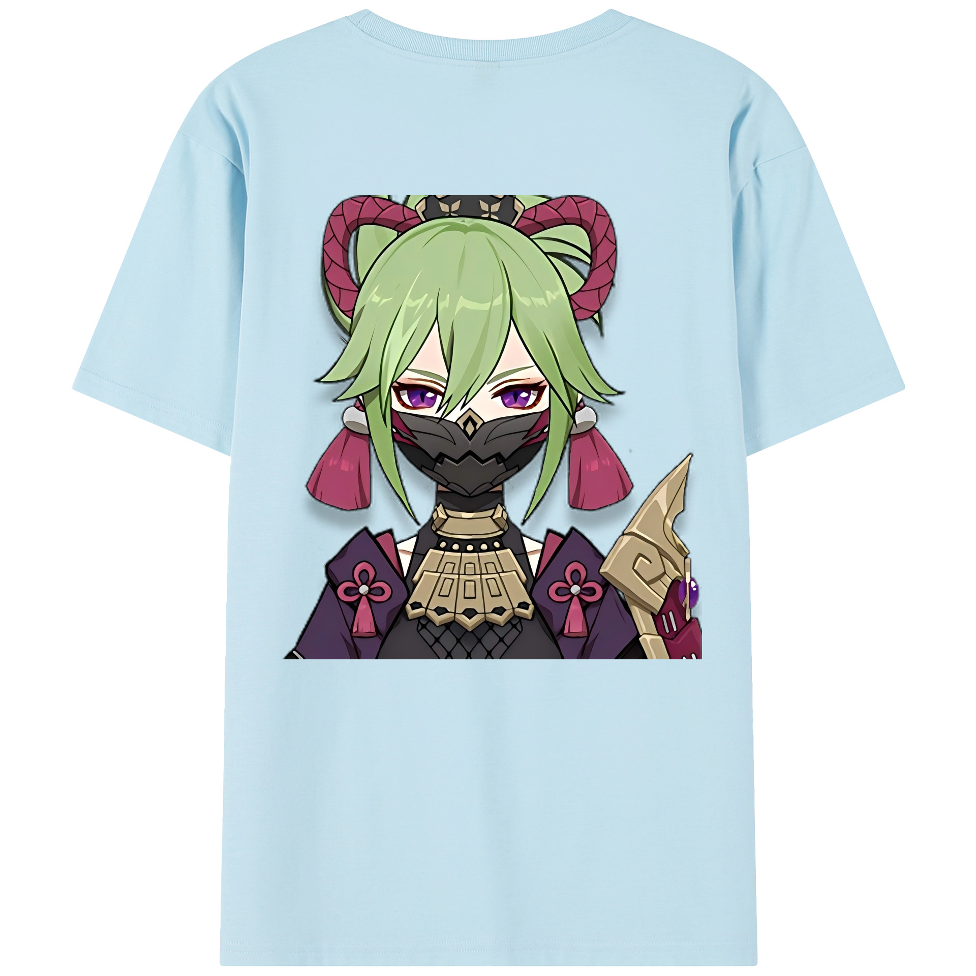 げんし神  久岐忍 くき しのぶ genshin Kuki Shinobu 綿100％半袖Tシャツ（背面プリント）